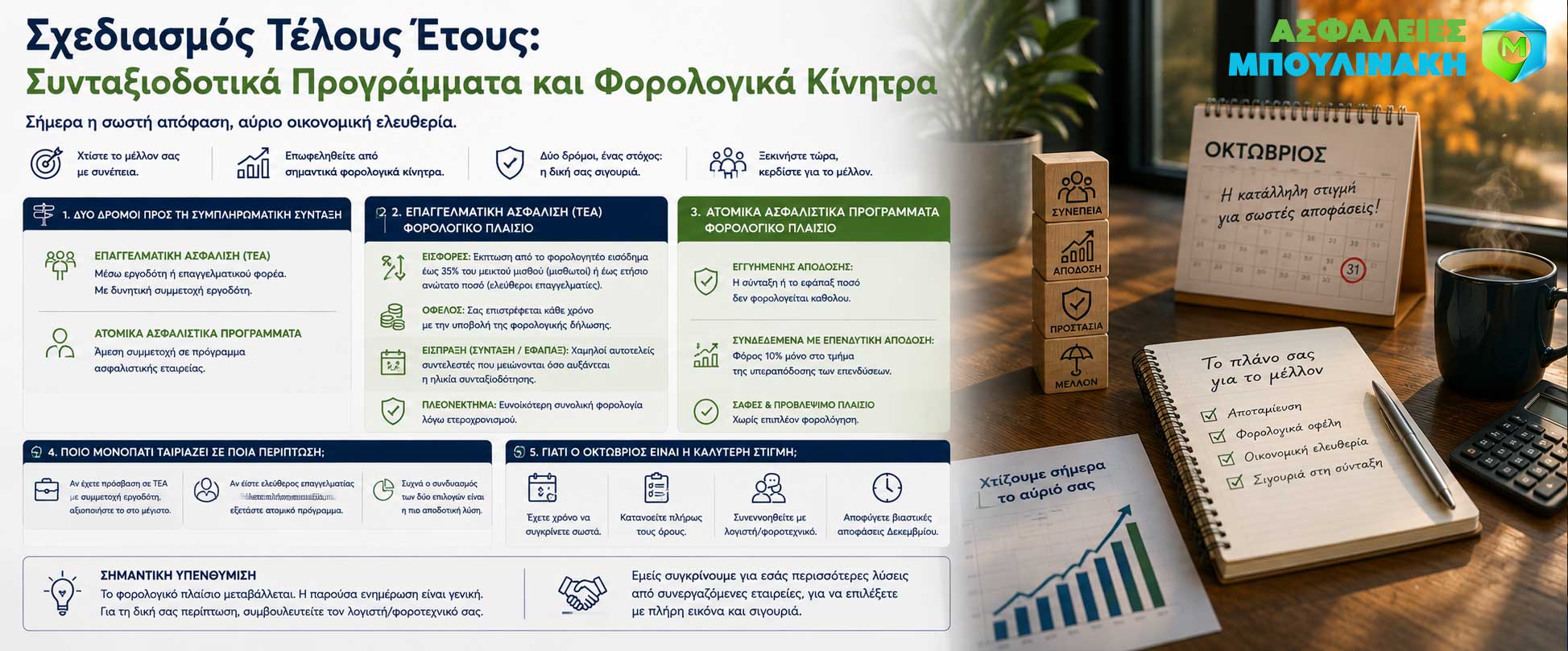 Σχεδιασμός Τέλους Έτους: Συνταξιοδοτικά Προγράμματα και Φορολογικά Κίνητρα